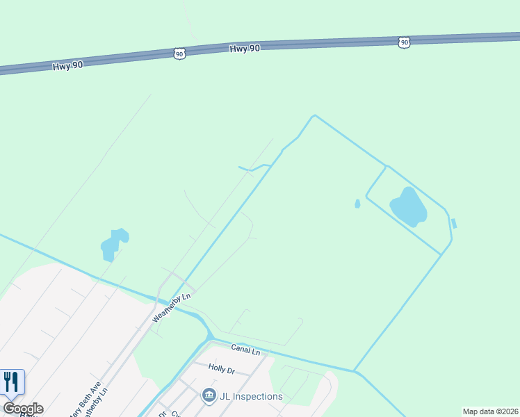 map of restaurants, bars, coffee shops, grocery stores, and more near 610 Terre Haute Place in Houma