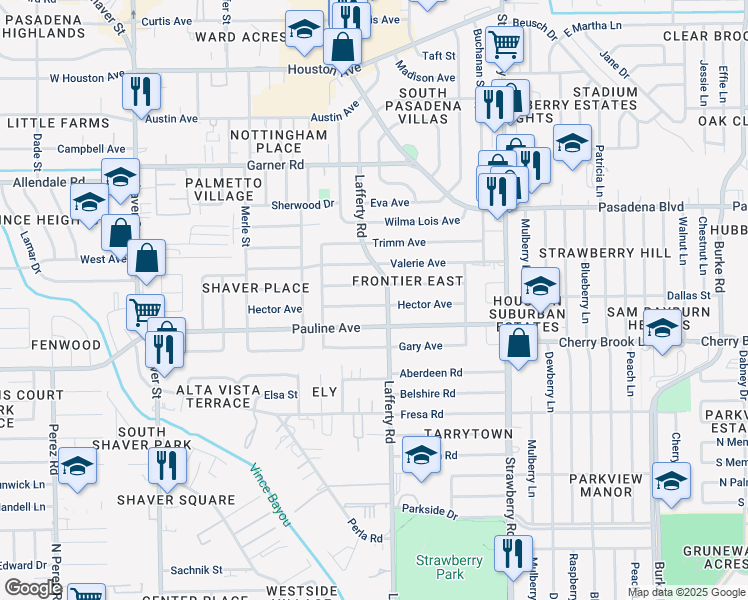 map of restaurants, bars, coffee shops, grocery stores, and more near 1002 Armor Avenue in Pasadena