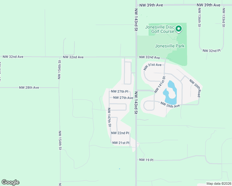 map of restaurants, bars, coffee shops, grocery stores, and more near 14570 Northwest 27th Place in Newberry