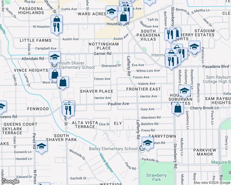 map of restaurants, bars, coffee shops, grocery stores, and more near 912 Armor Avenue in Pasadena