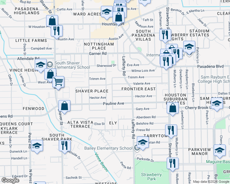 map of restaurants, bars, coffee shops, grocery stores, and more near 912 Armor Avenue in Pasadena