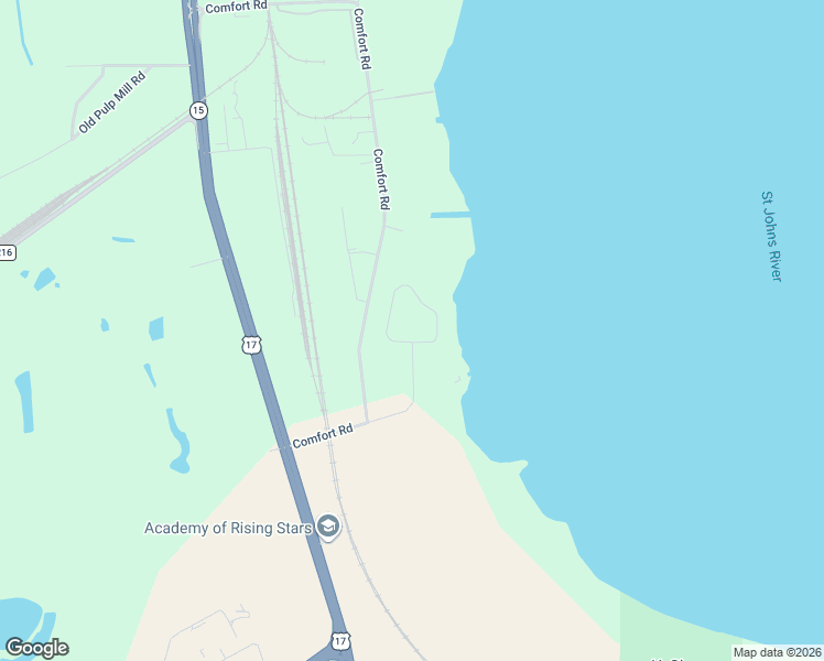 map of restaurants, bars, coffee shops, grocery stores, and more near 251 Crystal Cove Drive in Palatka