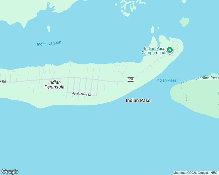 map of restaurants, bars, coffee shops, grocery stores, and more near 2298 Indian Pass Road in Port Saint Joe