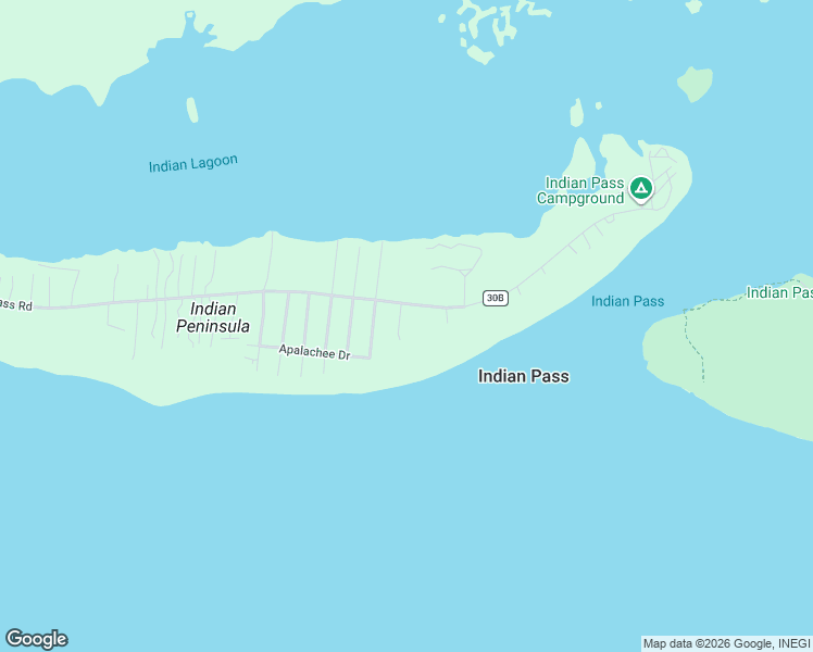 map of restaurants, bars, coffee shops, grocery stores, and more near 2244 Indian Pass Road in Port Saint Joe