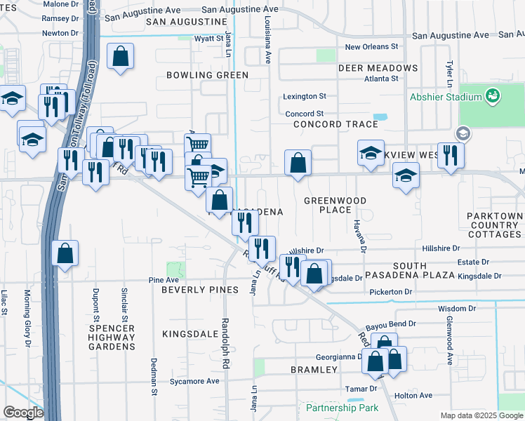 map of restaurants, bars, coffee shops, grocery stores, and more near 2111 Catalina Avenue in Pasadena