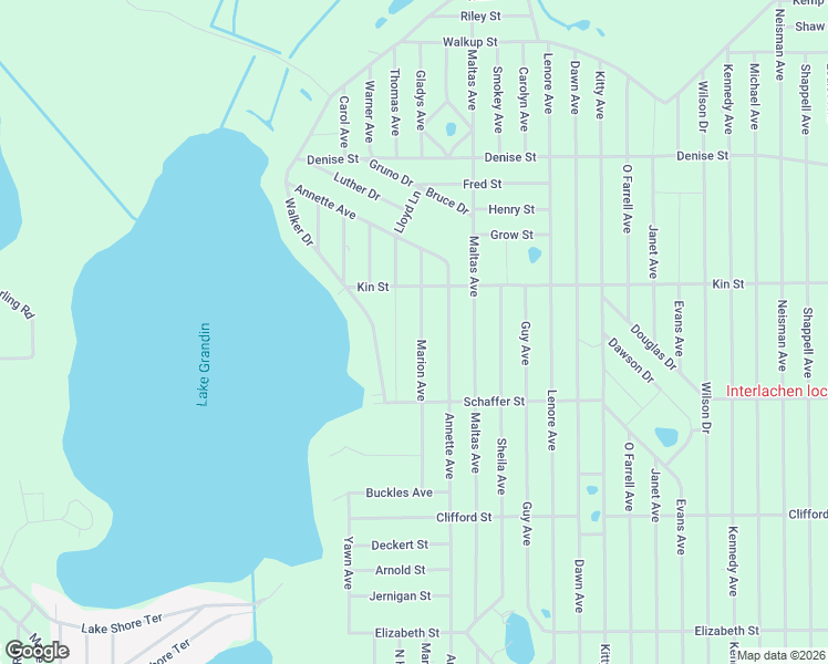 map of restaurants, bars, coffee shops, grocery stores, and more near 921 Marion Avenue in Interlachen