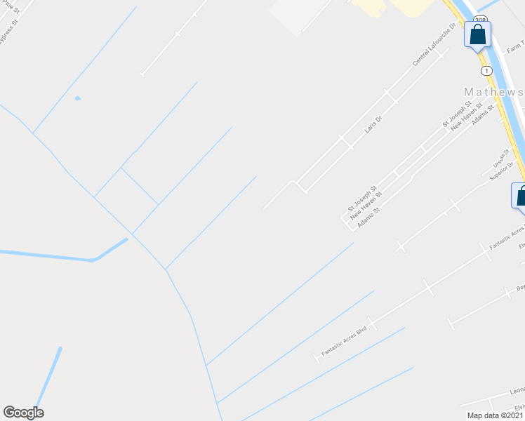 map of restaurants, bars, coffee shops, grocery stores, and more near 599 Central Lafourche Drive in Raceland