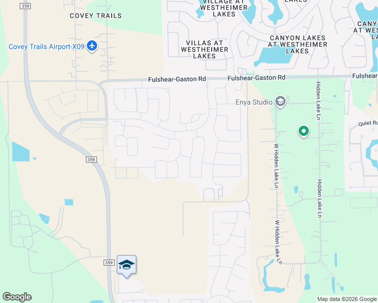 map of restaurants, bars, coffee shops, grocery stores, and more near 26361-26999 Fulshear-Gaston Road in Richmond