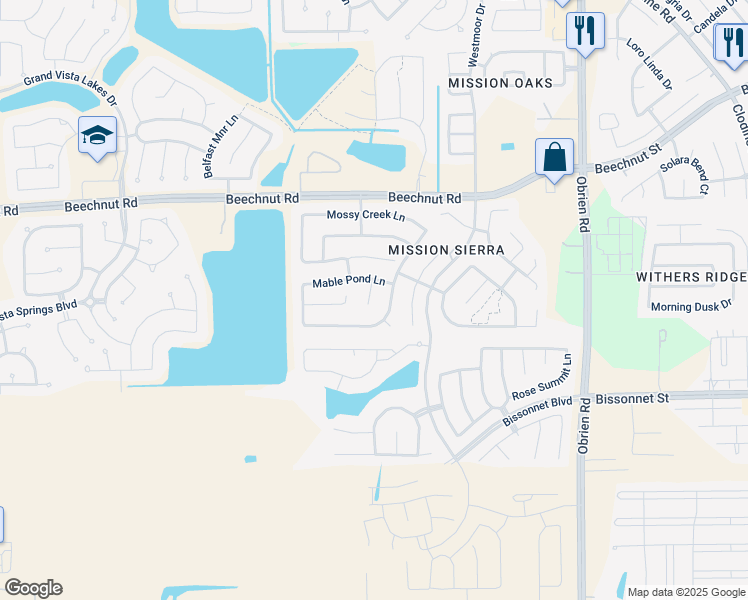 map of restaurants, bars, coffee shops, grocery stores, and more near 9011 Peach Stone Court in Richmond
