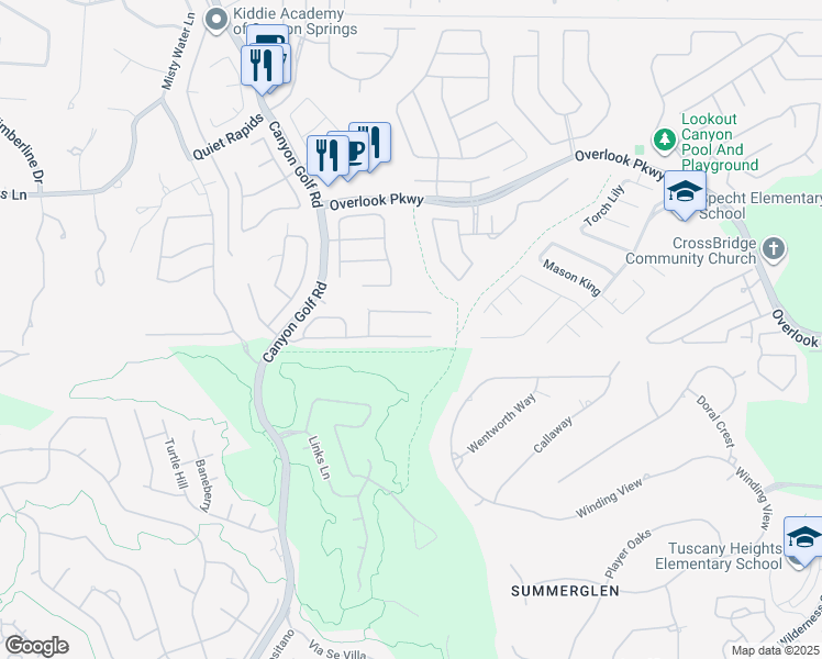 map of restaurants, bars, coffee shops, grocery stores, and more near 1415 Pinnacle Falls in San Antonio