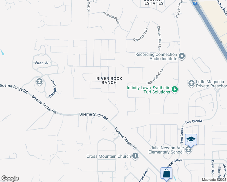 map of restaurants, bars, coffee shops, grocery stores, and more near 25507 Painted Rock in San Antonio