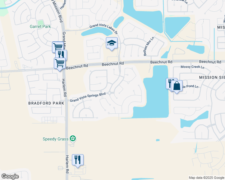 map of restaurants, bars, coffee shops, grocery stores, and more near 9022 Andes Ridge Lane in Richmond