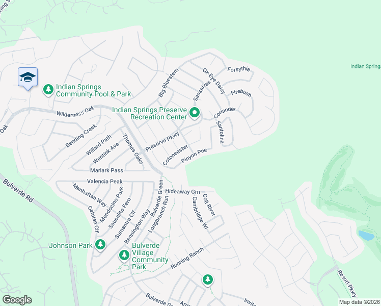 map of restaurants, bars, coffee shops, grocery stores, and more near 3643 Pinyon Pine in San Antonio