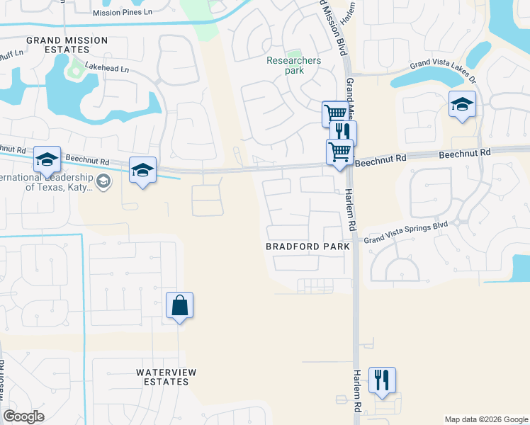 map of restaurants, bars, coffee shops, grocery stores, and more near 8826 Arapahoe Pass Lane in Richmond