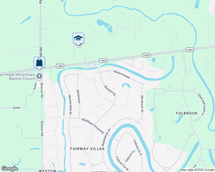 map of restaurants, bars, coffee shops, grocery stores, and more near 5502 Weston Drive in Fulshear