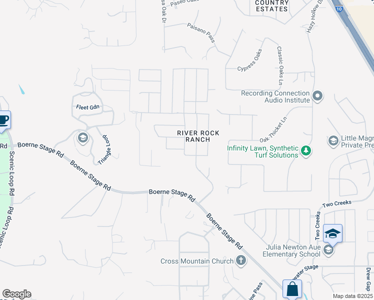 map of restaurants, bars, coffee shops, grocery stores, and more near 25506 Green Terrace in San Antonio