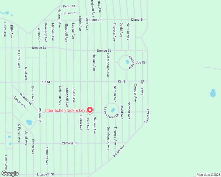 map of restaurants, bars, coffee shops, grocery stores, and more near 318 Del Monaco Avenue in Interlachen