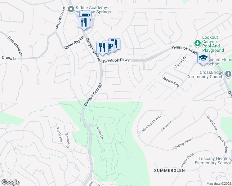map of restaurants, bars, coffee shops, grocery stores, and more near 1327 Pinnacle Falls in San Antonio