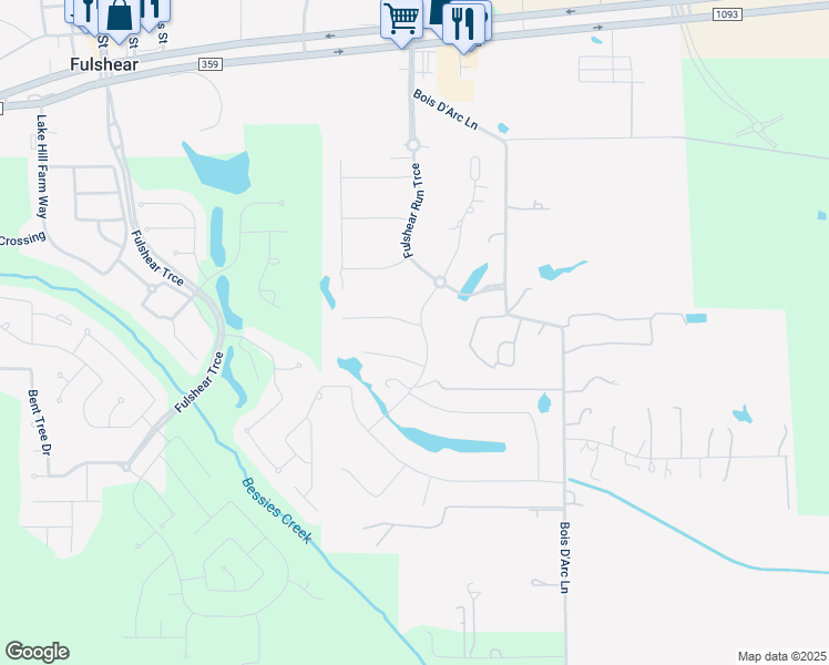 map of restaurants, bars, coffee shops, grocery stores, and more near 29702 Heron View Lane in Fulshear
