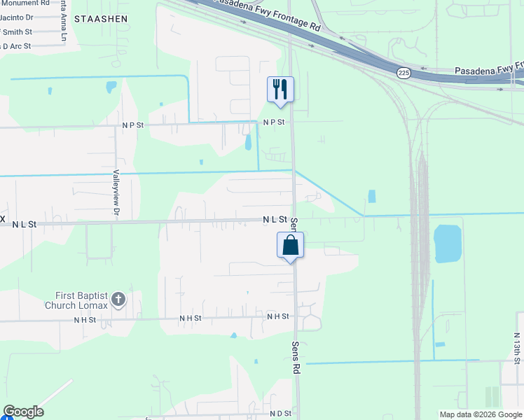 map of restaurants, bars, coffee shops, grocery stores, and more near 11711 North L Street in La Porte