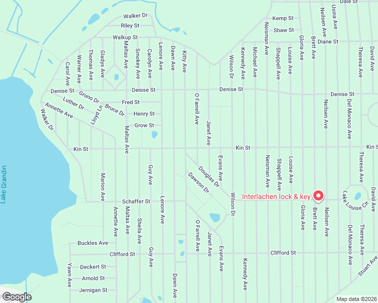 map of restaurants, bars, coffee shops, grocery stores, and more near 1006 Kitty Avenue in Interlachen