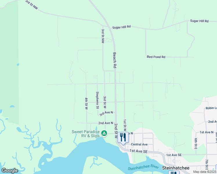 map of restaurants, bars, coffee shops, grocery stores, and more near 201 Fifth Avenue Northwest in Perry