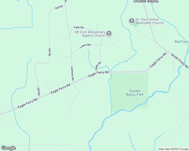 map of restaurants, bars, coffee shops, grocery stores, and more near 2308 Eagle Ferry Road in Anahuac