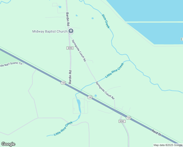 map of restaurants, bars, coffee shops, grocery stores, and more near Springside Cutoff Road in Putnam County