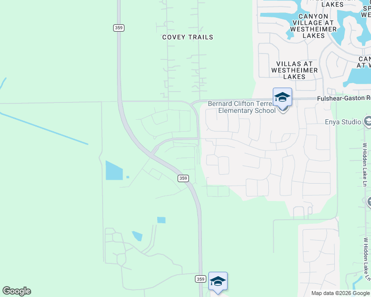 map of restaurants, bars, coffee shops, grocery stores, and more near 10587-11099 FM 359 Rd in Richmond