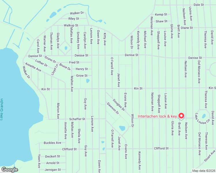 map of restaurants, bars, coffee shops, grocery stores, and more near 1006 Kitty Avenue in Interlachen