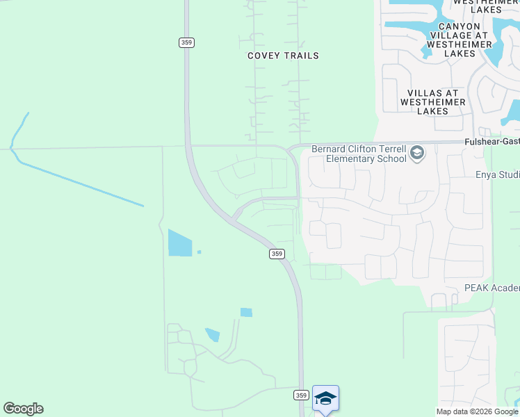 map of restaurants, bars, coffee shops, grocery stores, and more near 11015 Farm to Market 359 in Richmond