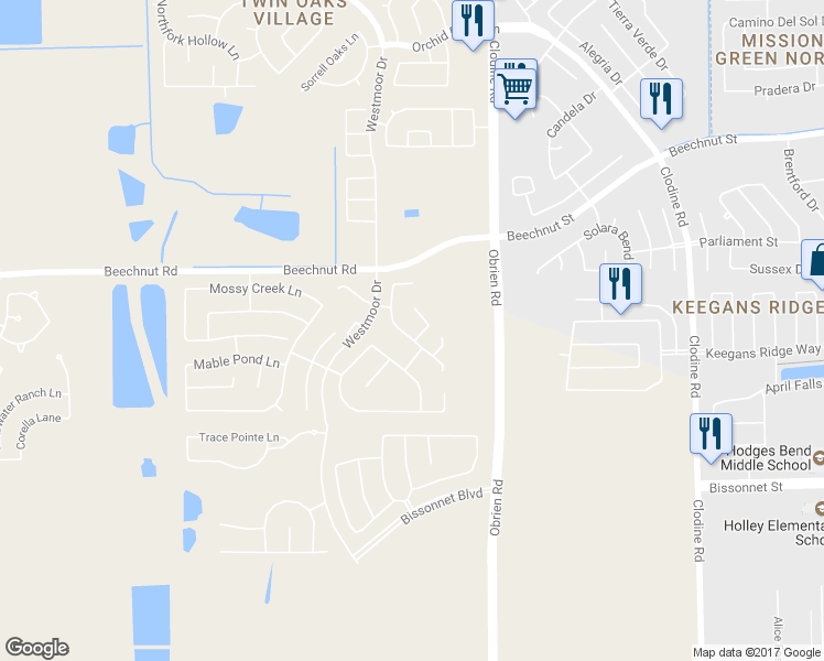 map of restaurants, bars, coffee shops, grocery stores, and more near 8823 Sunrise Terrace Lane in Richmond