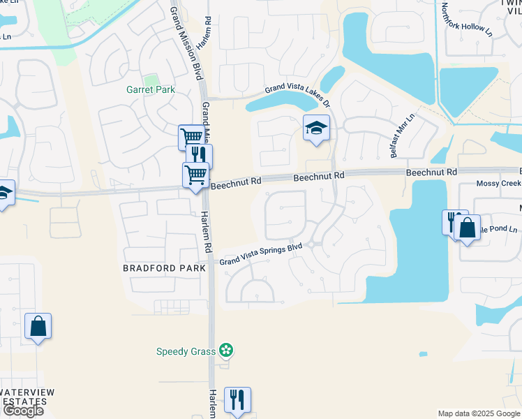 map of restaurants, bars, coffee shops, grocery stores, and more near 8802 Wasatch Valley Lane in Richmond