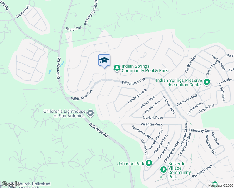 map of restaurants, bars, coffee shops, grocery stores, and more near 3139 Howling Wolf in San Antonio