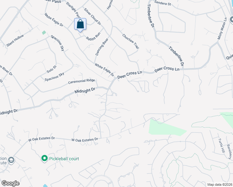 map of restaurants, bars, coffee shops, grocery stores, and more near 160 Deer Cross Lane in San Antonio