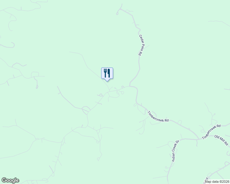 map of restaurants, bars, coffee shops, grocery stores, and more near 2159-2577 Timber Creek Road in Pipe Creek