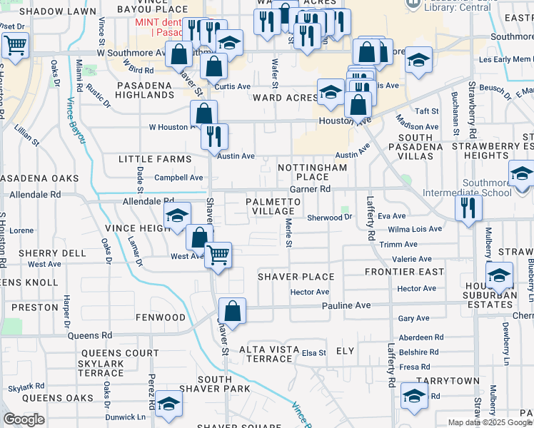 map of restaurants, bars, coffee shops, grocery stores, and more near 2013 Lenny Lane in Pasadena