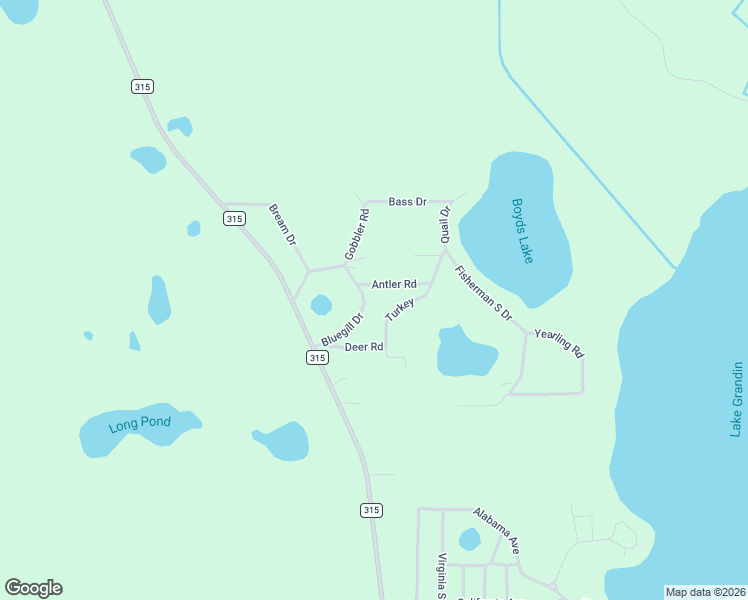 map of restaurants, bars, coffee shops, grocery stores, and more near 103 Antler Road in Interlachen