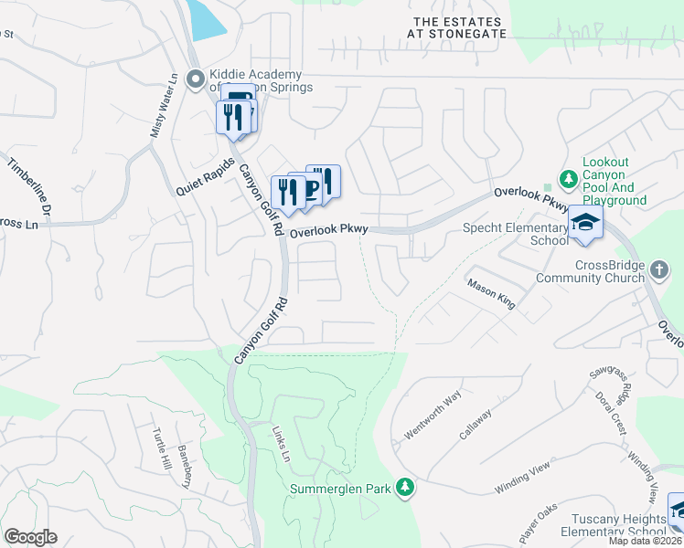 map of restaurants, bars, coffee shops, grocery stores, and more near 1602 Winston Cove in San Antonio