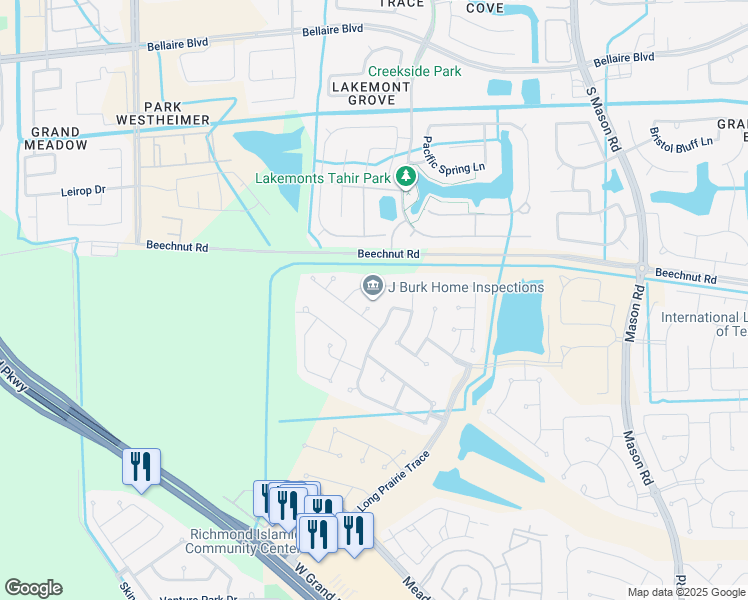 map of restaurants, bars, coffee shops, grocery stores, and more near 21139 Baileywood Drive in Richmond