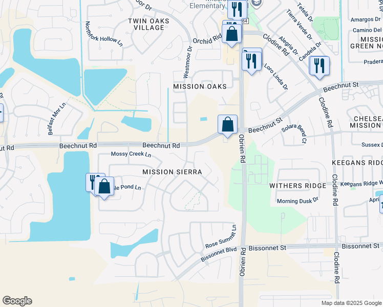 map of restaurants, bars, coffee shops, grocery stores, and more near 8706 Sunrise Terrace Lane in Richmond