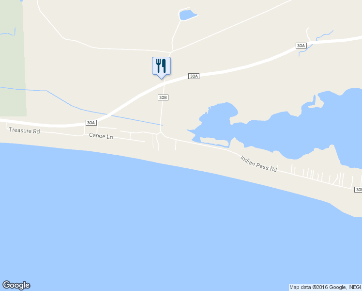 map of restaurants, bars, coffee shops, grocery stores, and more near 438 Indian Pass Road in Port St. Joe