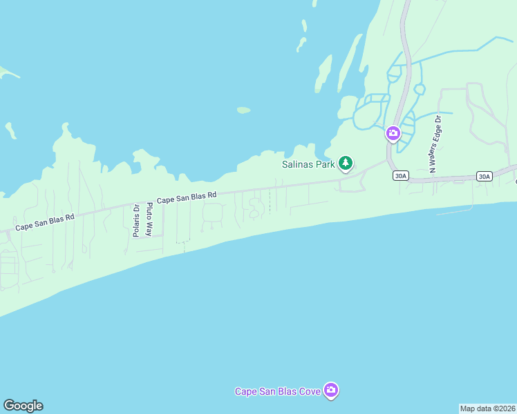 map of restaurants, bars, coffee shops, grocery stores, and more near 170 Cape Dunes Drive in Port St. Joe