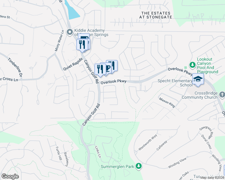 map of restaurants, bars, coffee shops, grocery stores, and more near 1231 Ganton Lane in San Antonio