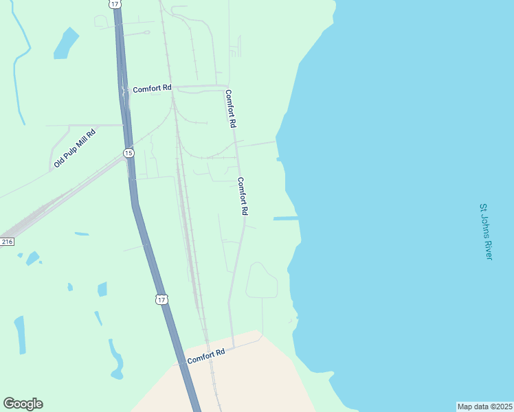 map of restaurants, bars, coffee shops, grocery stores, and more near 177 Comfort Road in Palatka