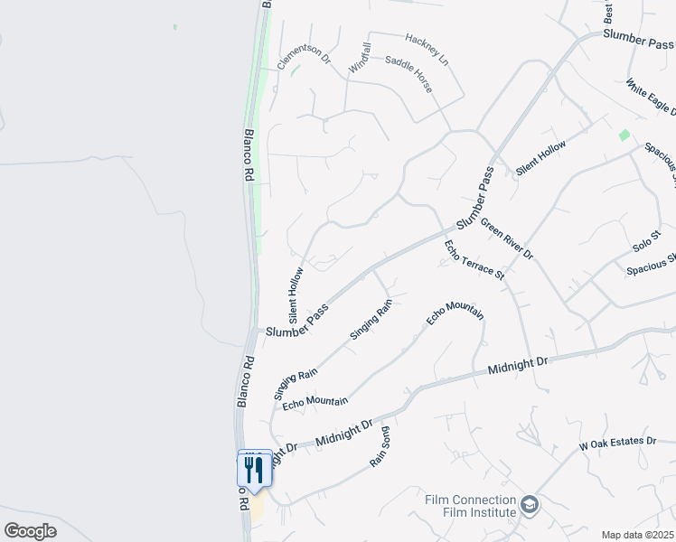 map of restaurants, bars, coffee shops, grocery stores, and more near 1314 Oak Fanfare in San Antonio