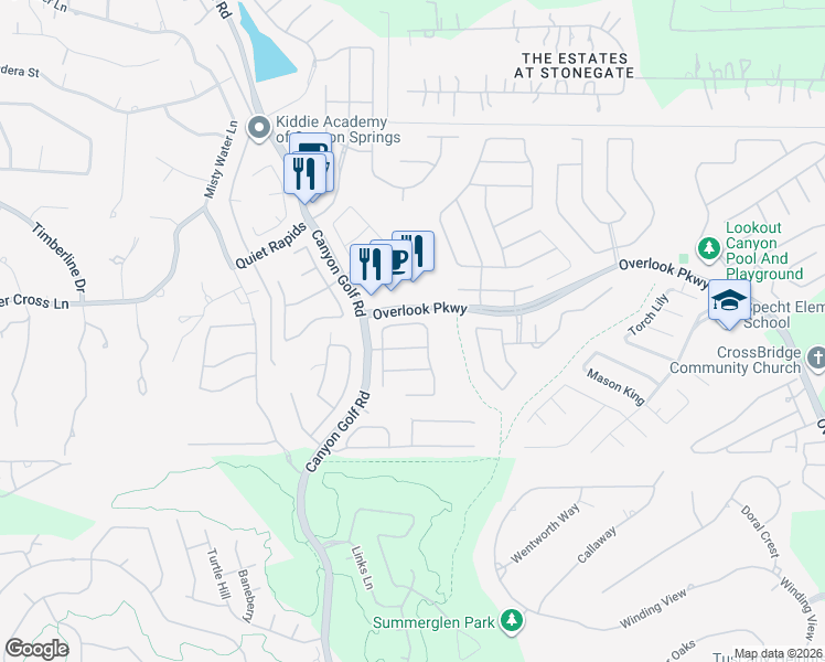 map of restaurants, bars, coffee shops, grocery stores, and more near 1602 Winston Cove in San Antonio