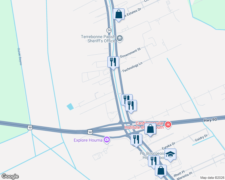map of restaurants, bars, coffee shops, grocery stores, and more near 3644-3722 Main St in Gray