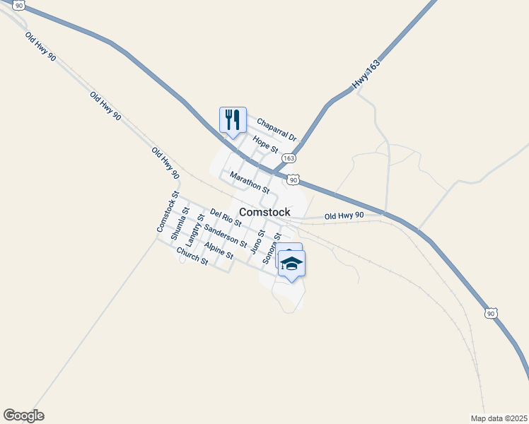 map of restaurants, bars, coffee shops, grocery stores, and more near in Comstock