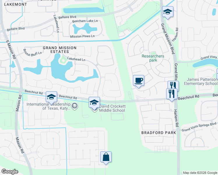 map of restaurants, bars, coffee shops, grocery stores, and more near 8422 Kari Bend Circle in Richmond